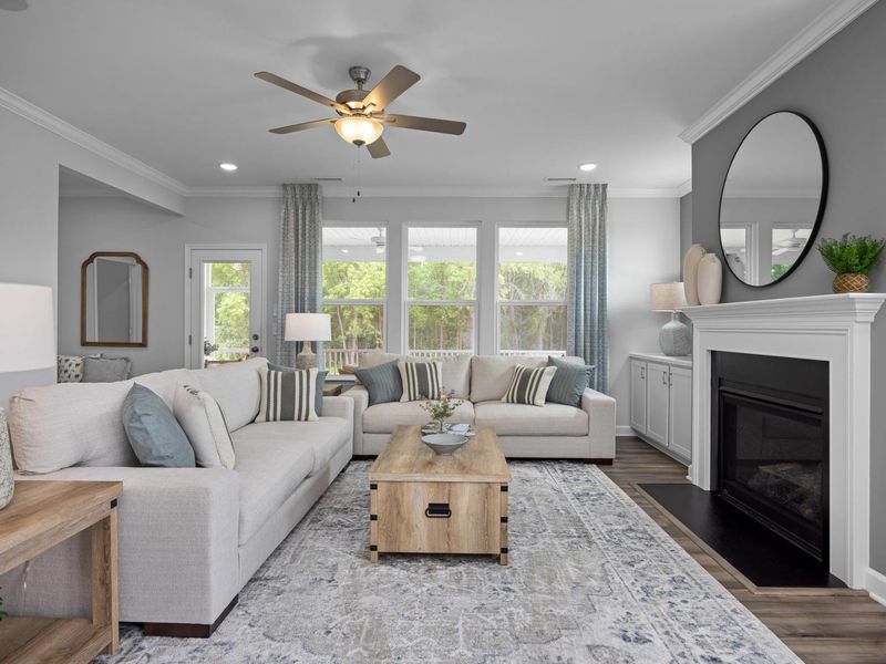Furnished interior in a model home at Ashland in New Hill (Image 46). Furnished interior in a model home at Ashland in New Hill (Image 46).