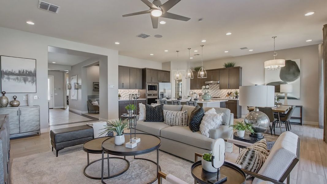 Furnished interior in a model home at Mirada Crossing in Goodyear (Image 29).