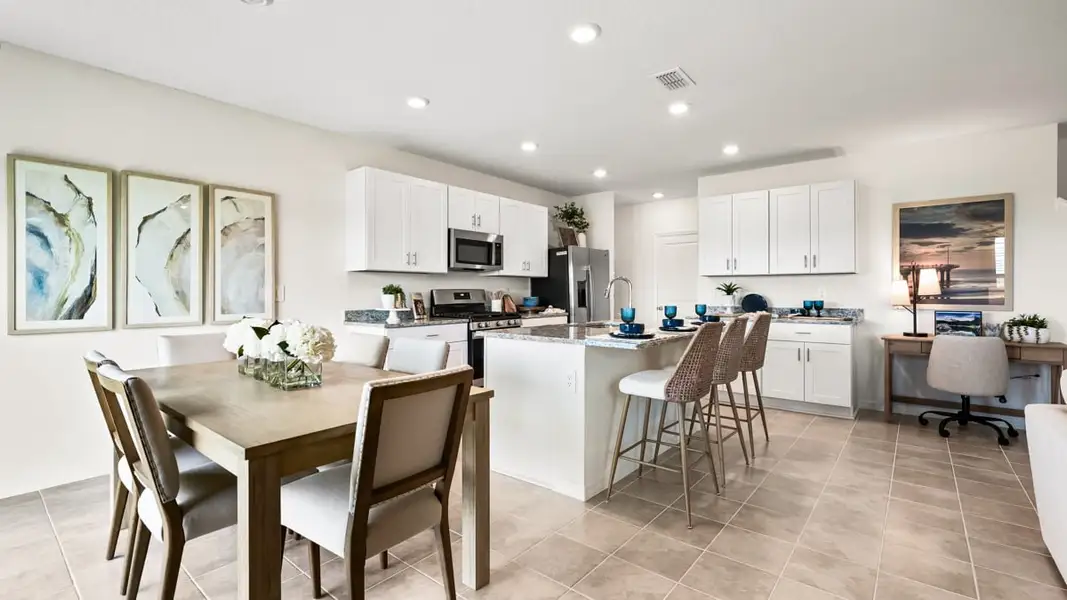 Furnished interior in a model home at Firethorn in Parrish (Image 19).