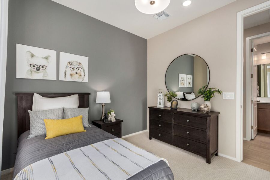 Furnished interior in a model home at Agave Springs at Teravalis in Buckeye (Image 42).