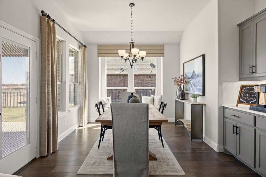 Furnished interior in a model home at Abe's Landing in Granbury (Image 15).