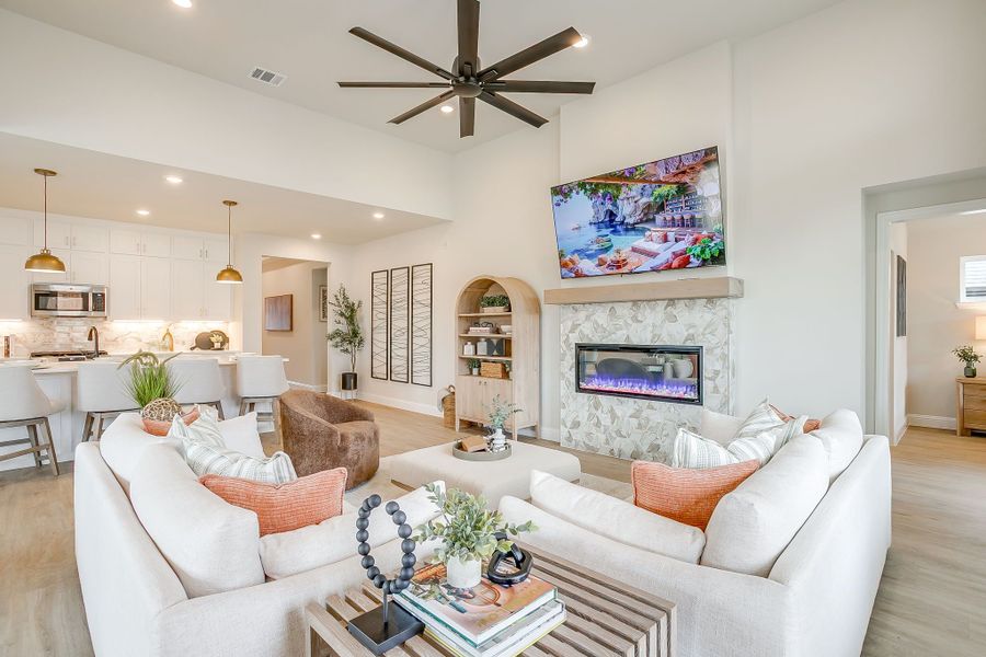 Furnished interior in a model home at Creekside in Royse City (Image 104).
