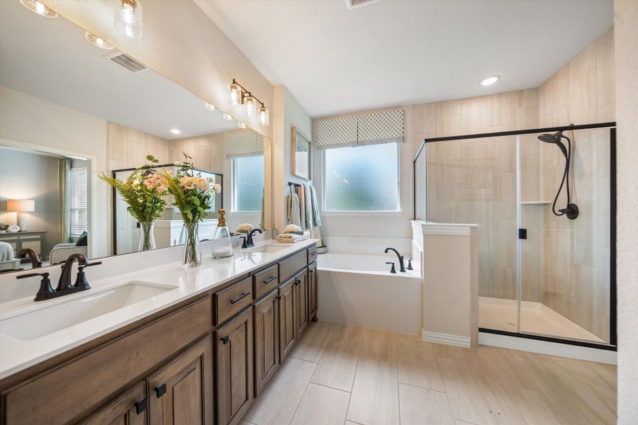 Furnished interior in a model home at Waterford Park in Weatherford (Image 14).