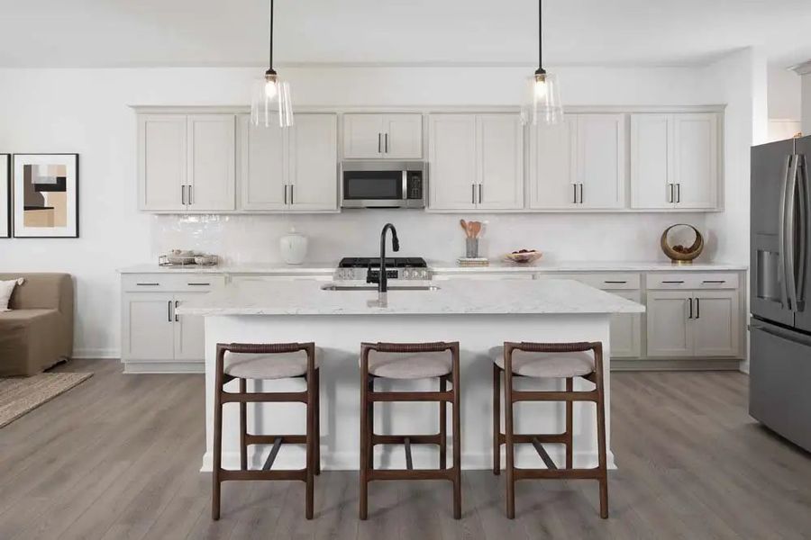 Furnished interior in a model home at Langston Reserve - Single Family in Cartersville (Image 5).