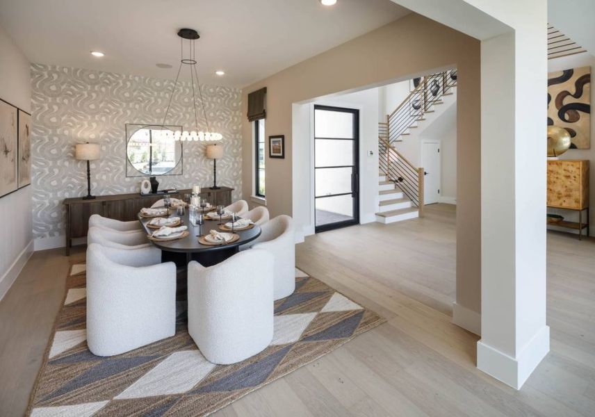 Furnished interior in a model home at Windsong Ranch in Prosper (Image 9).