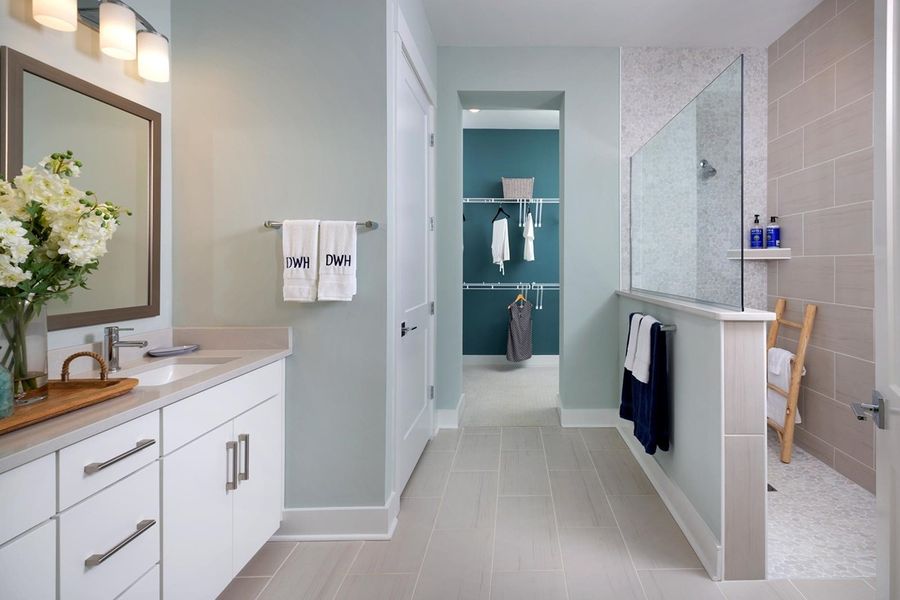 Furnished interior in a model home at Encore - Restore at Carolina Park - Tradition Series in Mount Pleasant (Image 38).