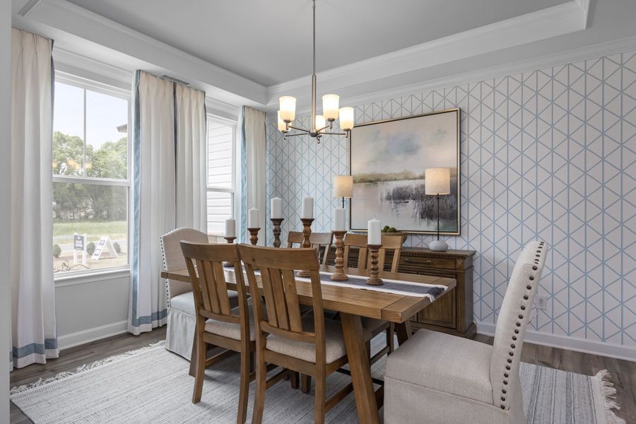 Furnished interior in a model home at Ashland in New Hill (Image 42).