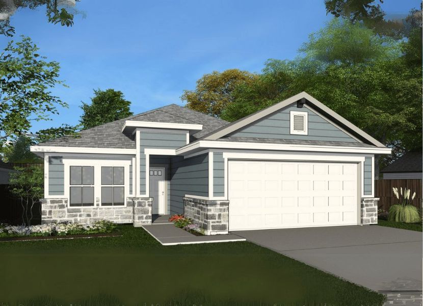 Front exterior of a home in the Yowell Ranch community, located in Killeen, TX (Image 3).