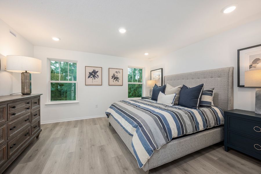 Furnished interior in a model home at Towns at Greenleaf in Oviedo (Image 6).