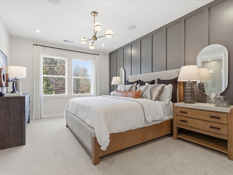 Furnished interior in a model home at Ellis Townes in Charlotte (Image 5).