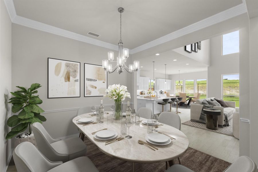 Furnished interior in a model home at Breezy Hill in Rockwall (Image 9).