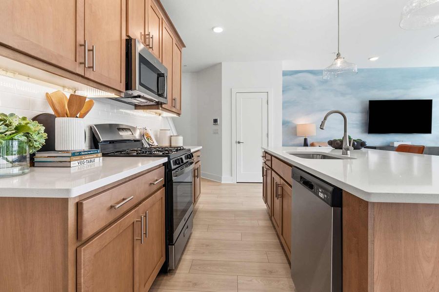 Furnished interior in a model home at Grandview Terrace in Canton (Image 14).