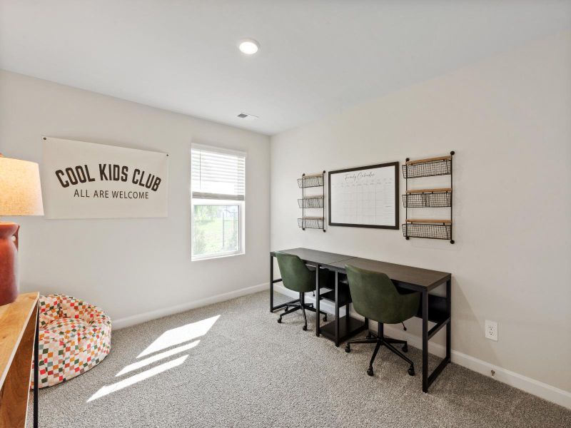 Customize the secondary bedroom into your own personal home office.