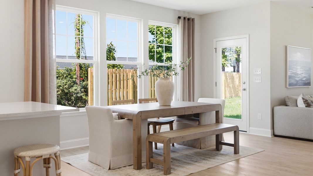 Furnished interior in a model home at Reserve at Crowthorne in Zebulon (Image 9). Furnished interior in a model home at Reserve at Crowthorne in Zebulon (Image 9).