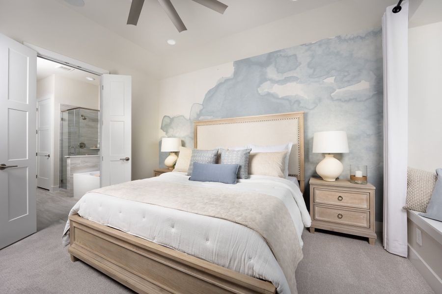 Furnished interior in a model home at Confluence in Cibolo (Image 5).