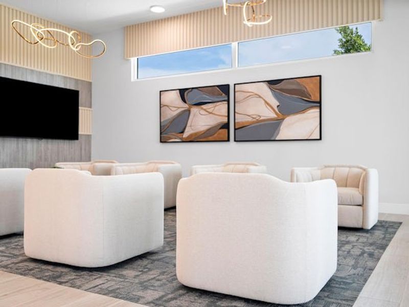 Furnished interior in a model home at High Pointe in Vero Beach (Image 83).