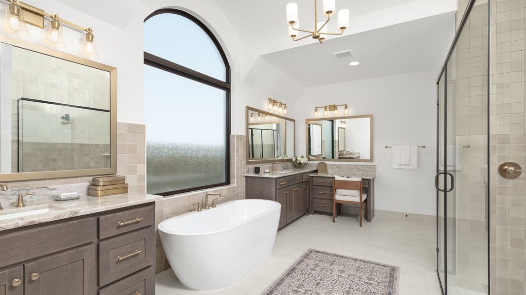 Furnished interior in a model home at Trinity Falls 60' in McKinney (Image 10). Furnished interior in a model home at Trinity Falls 60' in McKinney (Image 10).