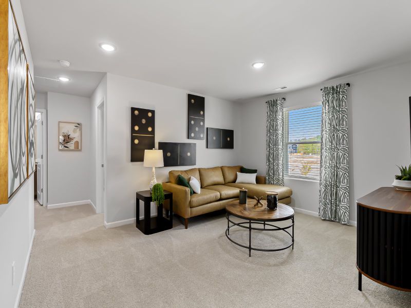 The upstairs loft is ideal for a second entertaining space or game area.