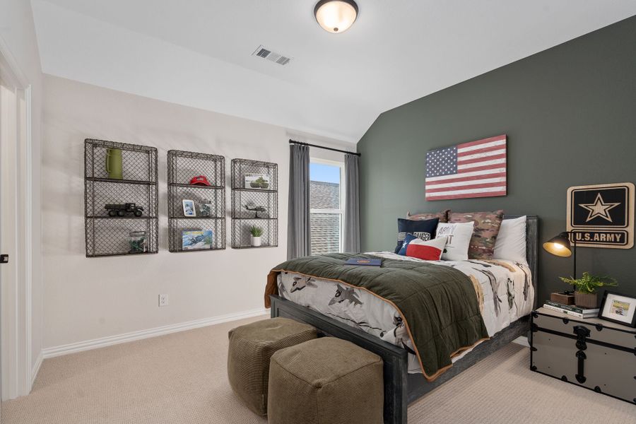 Furnished interior in a model home at Sweetgrass 50s in Haslet (Image 43).
