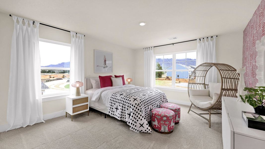 Furnished interior in a model home at Harbor Crest in Ooltewah (Image 15).