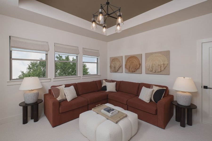 Furnished interior in a model home at Inspiration in Wylie (Image 14).