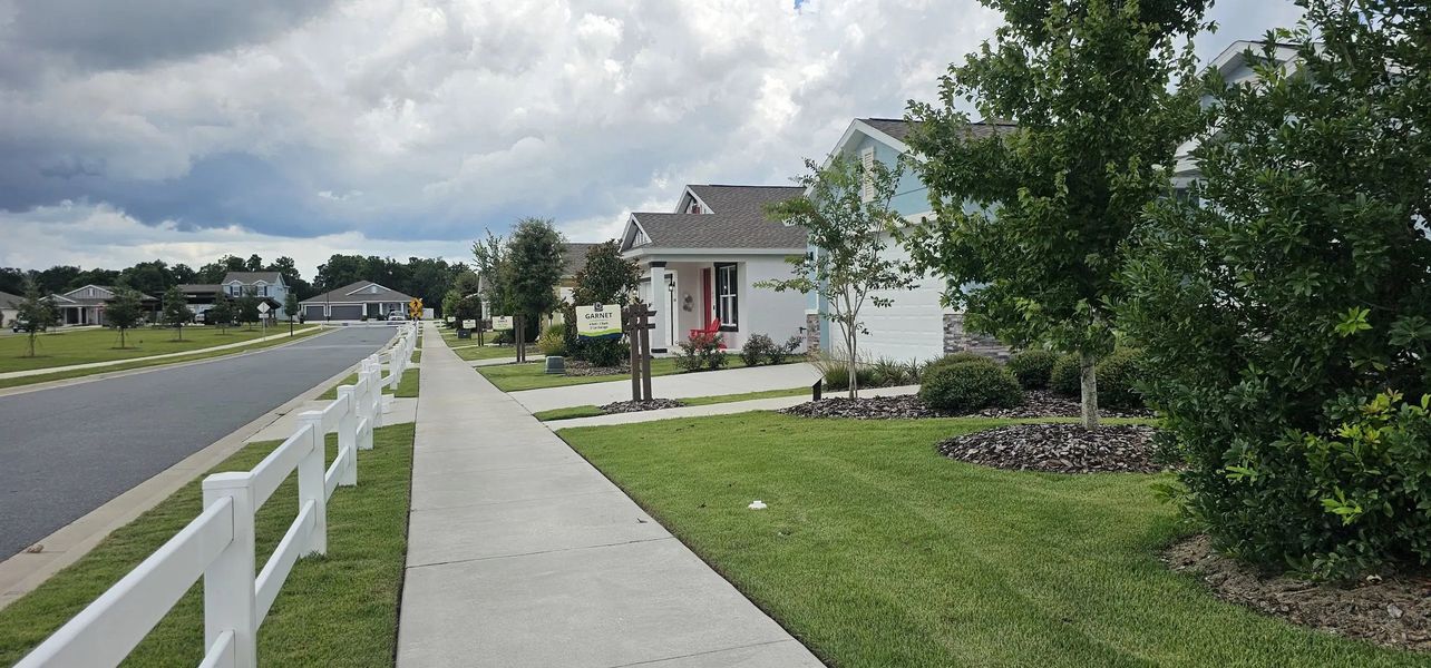 Street view of homes within the Calesa Township master-planned community in Ocala, FL (Image 10).