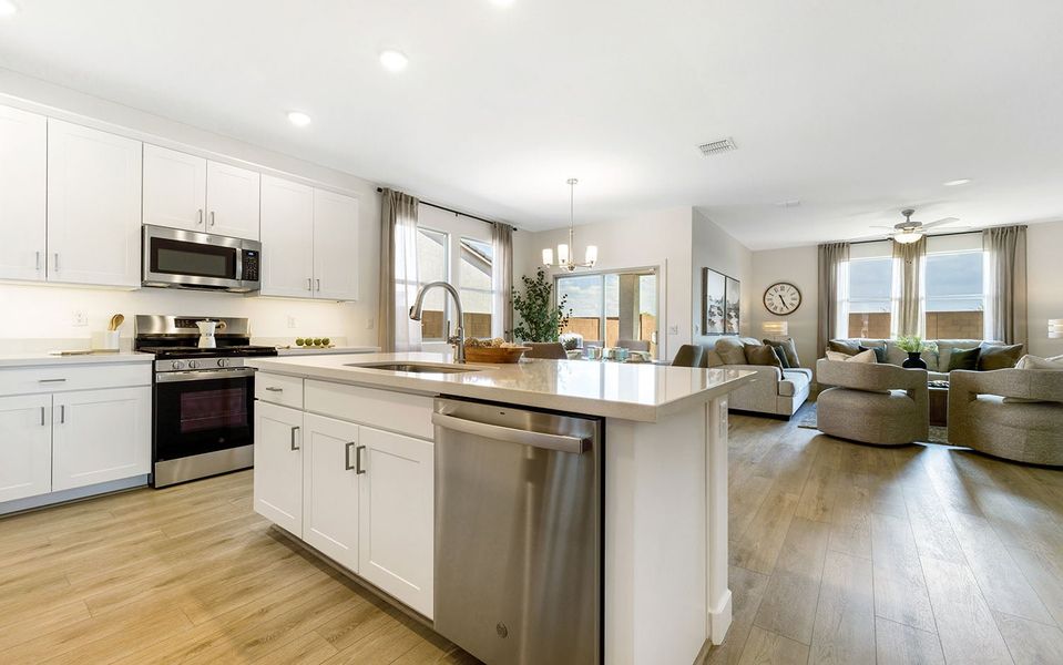 Furnished interior in a model home at Rancho Santa Rosa in Maricopa (Image 5).