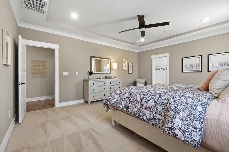 Furnished interior in a model home at Rock Creek in Denver (Image 39).
