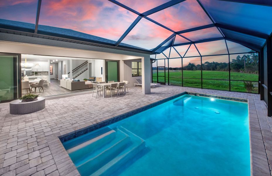 Pool Options featured at this new home community located in North Port with move in ready homes