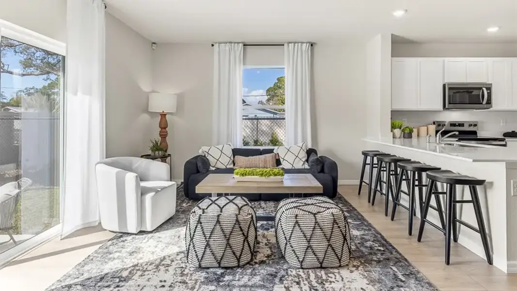 Furnished interior in a model home at Sage Park in Sarasota (Image 3).