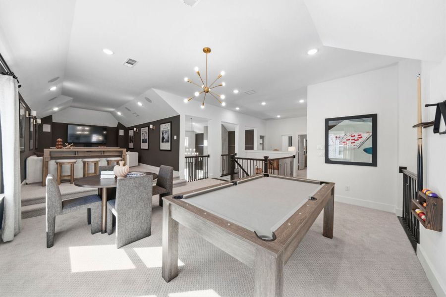 Furnished interior in a model home at Chaparral Park in Oak Point (Image 47).