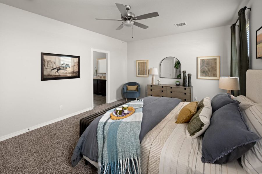 Furnished interior in a model home at Painted Desert in Horizon City (Image 22). Furnished interior in a model home at Painted Desert in Horizon City (Image 22).