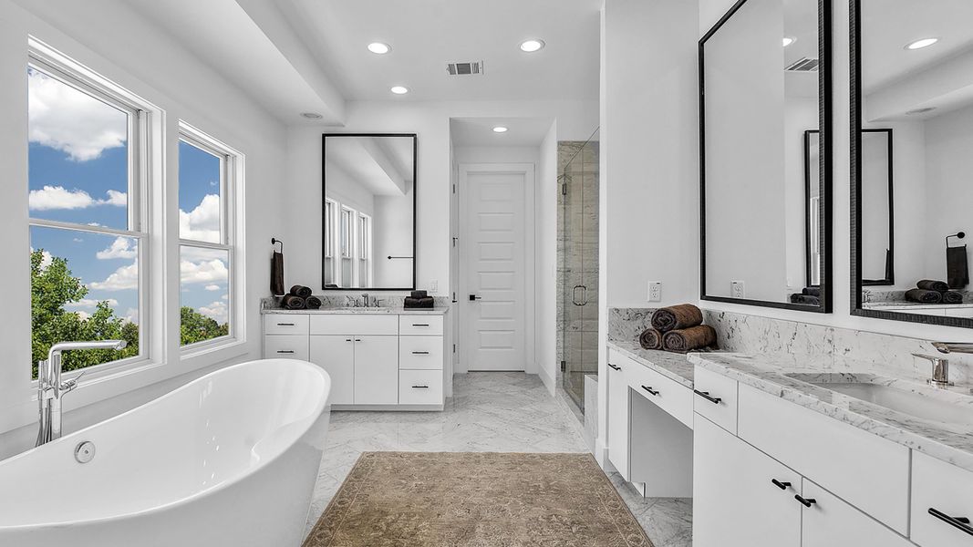 Furnished interior in a model home at The Park at Sunridge in Austin (Image 34).