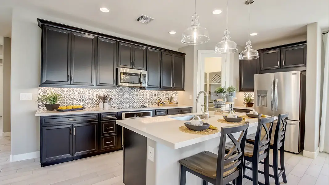 Furnished interior in a model home at Castillo at Anderson Parc in Buckeye (Image 12).