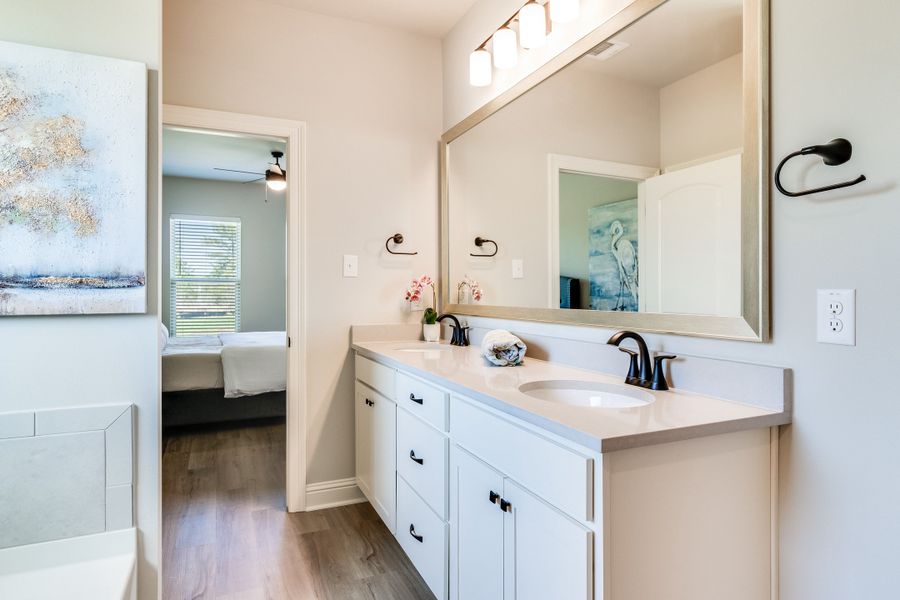 Furnished interior in a model home at Eagle Pointe in Pensacola (Image 8).