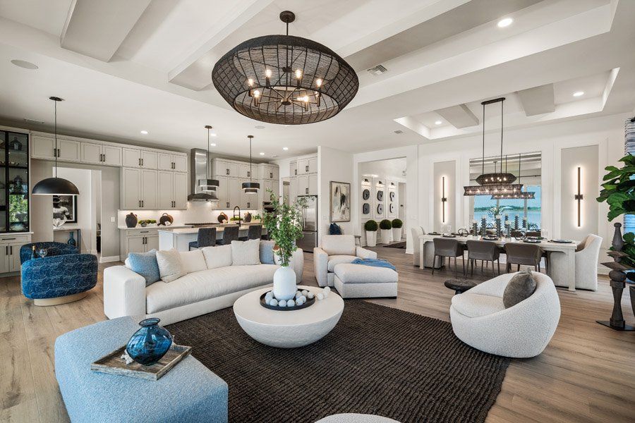 Furnished interior in a model home at Shellstone at Waterside in Sarasota (Image 11).