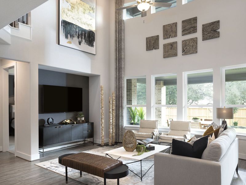 Furnished interior in a model home at Massey Oaks - Estate Series in Pearland (Image 18). Furnished interior in a model home at Massey Oaks - Estate Series in Pearland (Image 18).