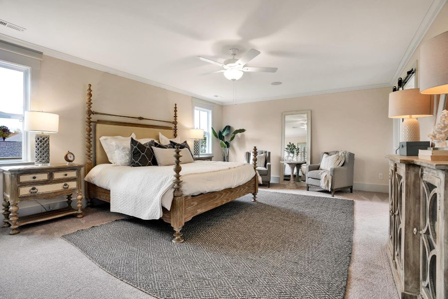 Furnished interior in a model home at Carolina Creek in Hampstead (Image 17).