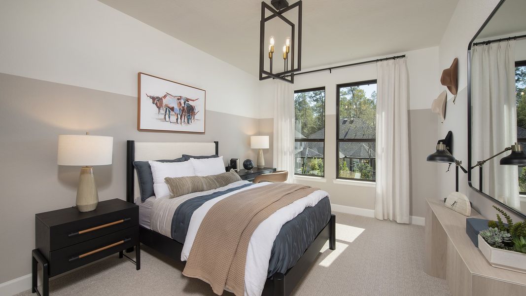 Furnished interior in a model home at Two Step Farm 60' in Montgomery (Image 16).