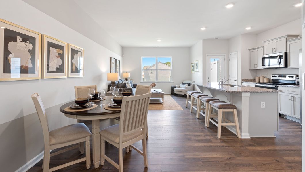 Furnished interior in a model home at Tanglewood Townes in Greenville (Image 4).