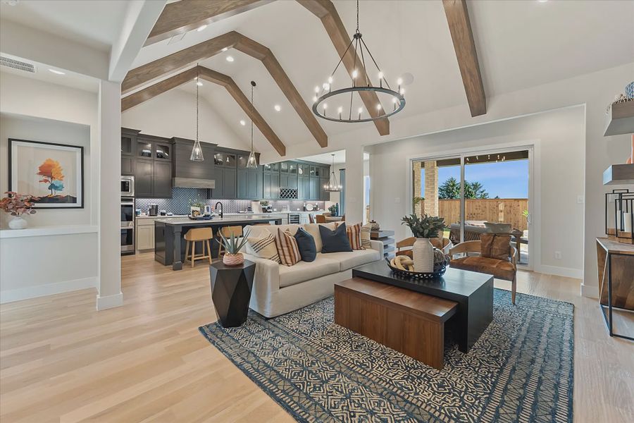 Furnished interior in a model home at Ridge Pointe Estates in Sunnyvale (Image 17).