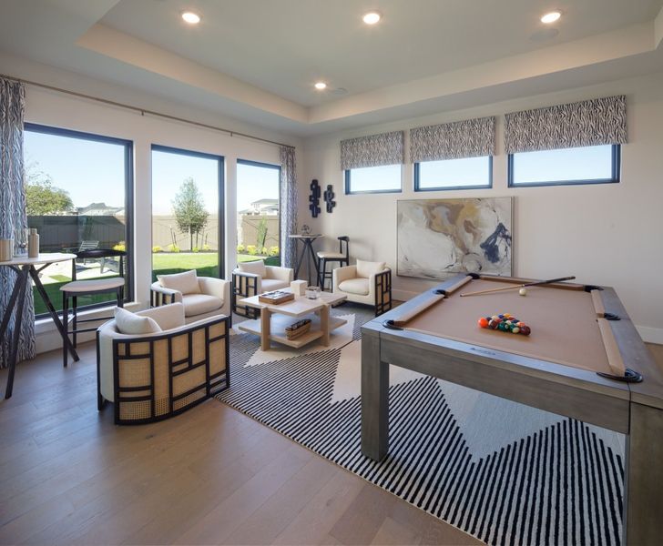 Furnished interior in a model home at Harvest Green in Richmond (Image 12).