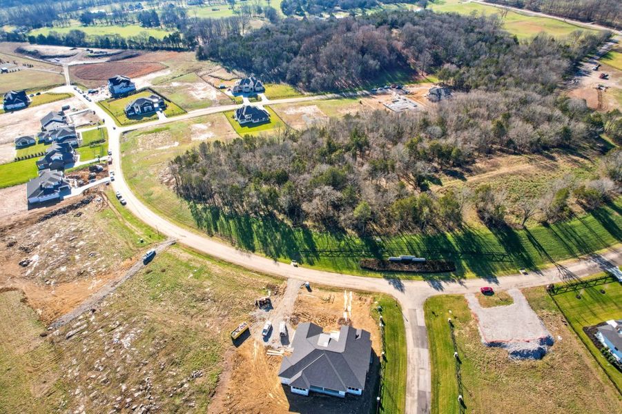 Aerial view of the Bonterra community in Franklin, TN, showing layout and nearby surroundings (Image 11). Aerial view of the Bonterra community in Franklin, TN, showing layout and nearby surroundings (Image 11).