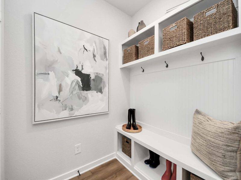 Furnished interior in a model home at Enclave at Newport in Crosby (Image 8).