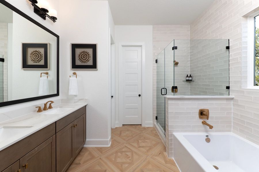 Furnished interior in a model home at Blue Heron Estates in Mont Belvieu (Image 7).