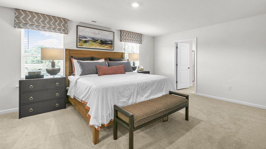 Furnished interior in a model home at Westerly in Lillington (Image 40).