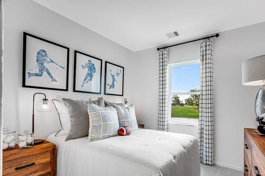 Furnished interior in a model home at Raburn Reserve 50s in Tomball (Image 41).