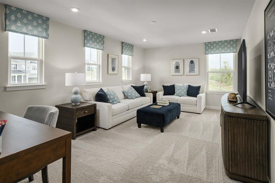 Bonus rooms and lofts - perfect for kids to play, while keeping clutter out of the family room!