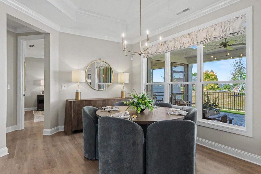 Furnished interior in a model home at The Courtyards at Oakland Hills in Louisville (Image 7).