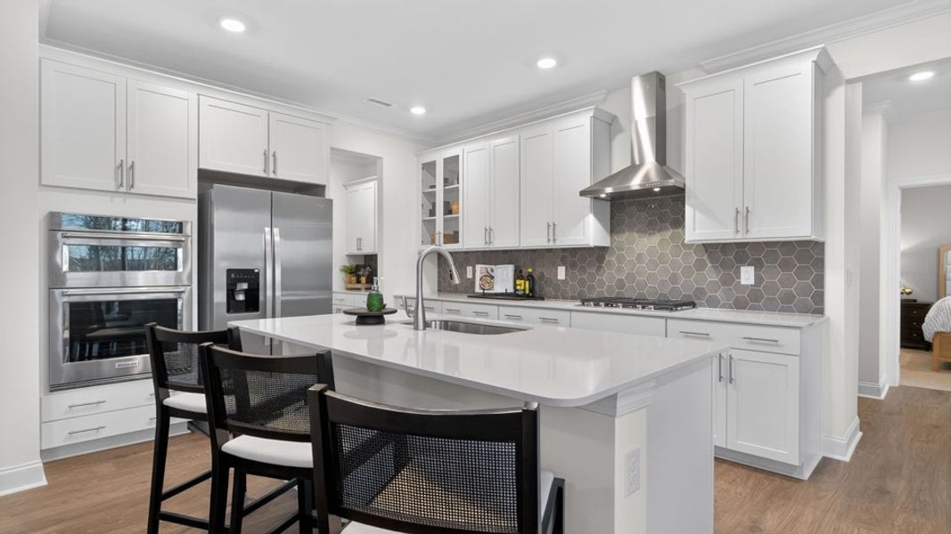 Furnished interior in a model home at The Grove at Winston Pointe in Clayton (Image 6).